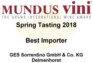„Bester Importeur“ Mundus Vini Frühjahrsverkostung 2018