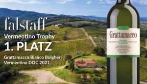 Falstaff Trophy Vermentino: 1. Platz Grattamacco Bianco Bolgheri Vermentino DOC 2021